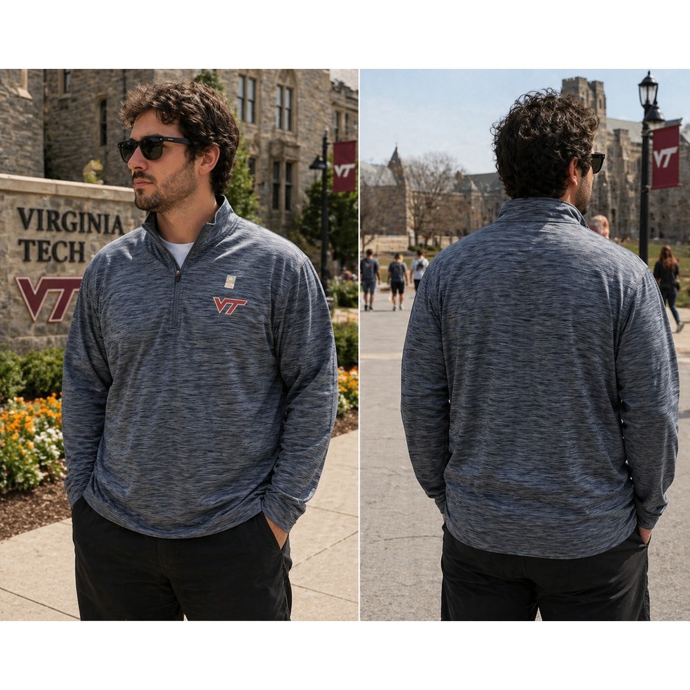 XXL Virginia Tech Hokies Top of the World Performance 1/4 Zip Pullover